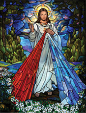 double arch beige decorative church window film design