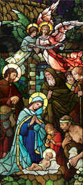 Nativity stained glass