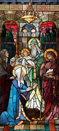 Presentation of Jesus stained glass