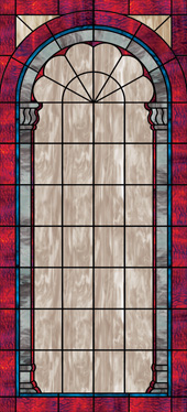 decorative stained glass wallpaper film for church windows