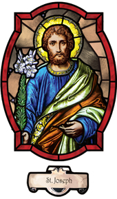 decorative stained glass window film religious medallion design