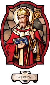 decorative stained glass window film religious medallion design